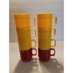 Rubbermaid Folgers Vintage Coffee Cups 8 Piece Set